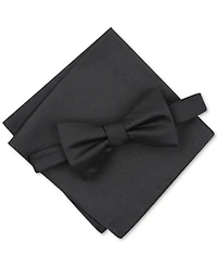 Alfani Men's Solid Texture Pocket Square and Bowtie