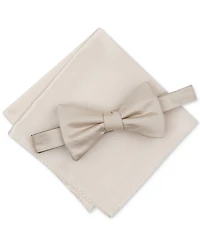 Alfani Men's Solid Texture Pocket Square and Bowtie