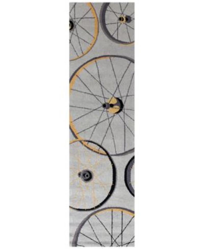 Kas Sonesta Wheels In Motion 2035 Gray Area Rug