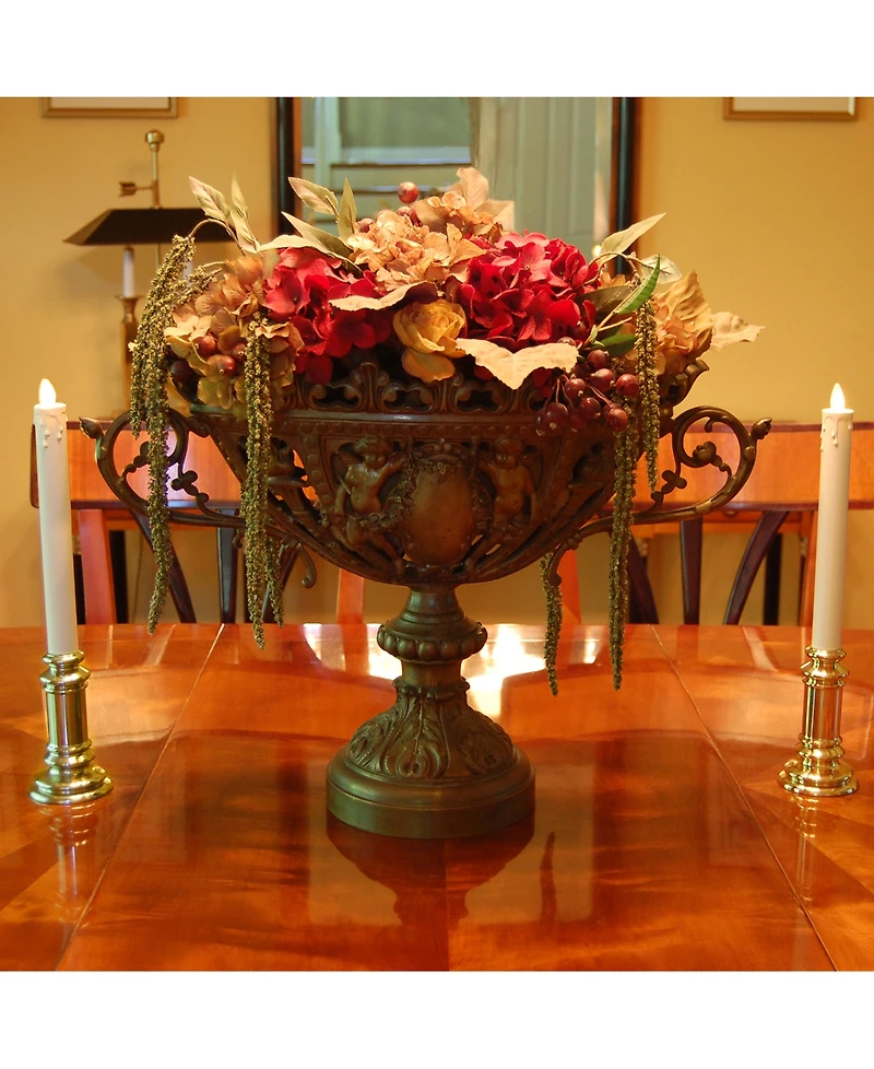 Lumabase Set of 2 Battery Operated Led Taper Candles with Moving Flame and Holders