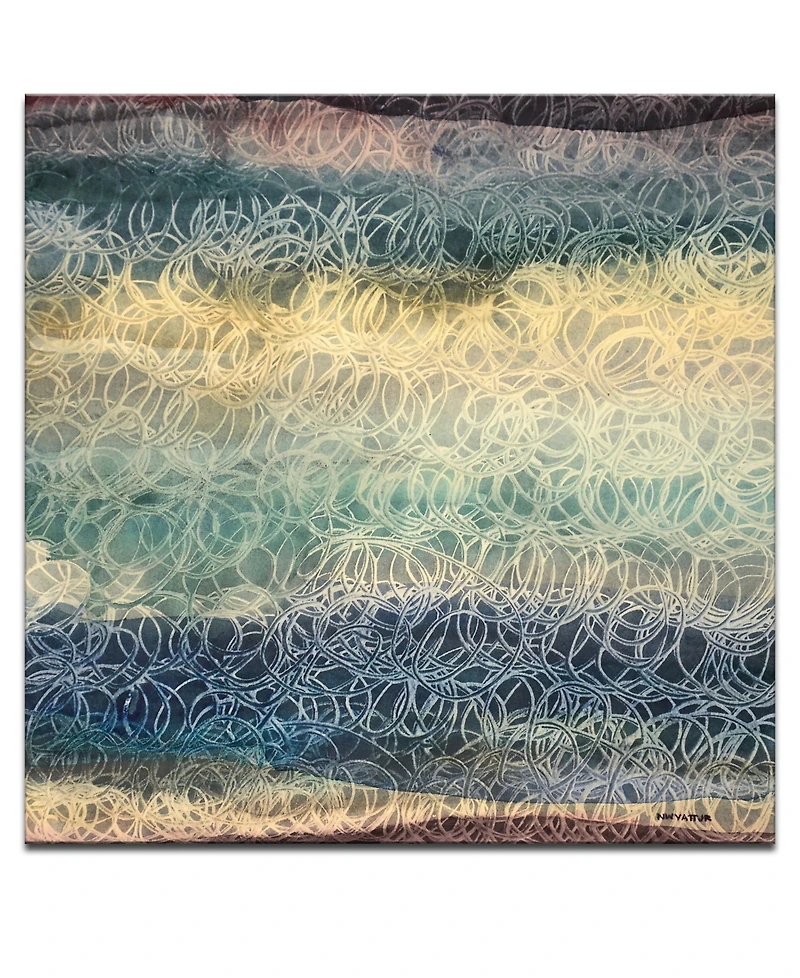 Ready2HangArt 'Ocean Tide' Abstract Canvas Wall Art - 20" x 20"