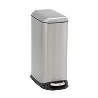Household Essentials Slim Trash Can, 20 Liter/5 Gallon, Small Stainless Steel Trash Can