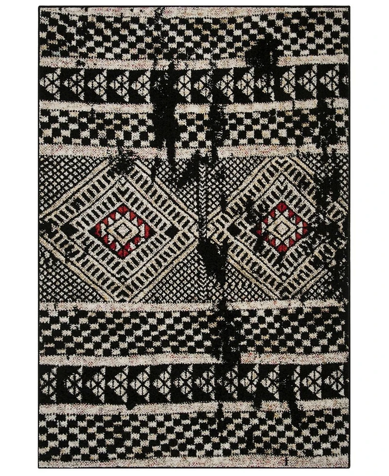 Safavieh Adirondack 202 Black and Light Gray 5'1" x 7'6" Area Rug