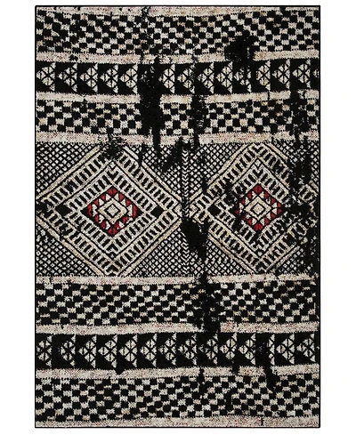 Safavieh Adirondack 202 Black and Light Gray 5'1" x 7'6" Area Rug
