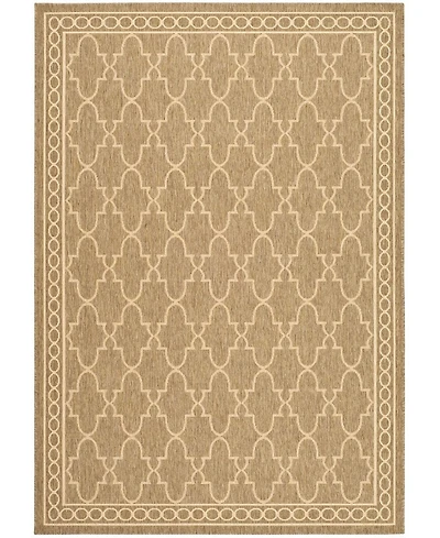 Safavieh Courtyard CY5142 Dark Beige and Beige 5'3" x 7'7" Outdoor Area Rug