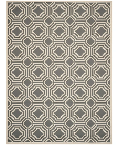 Safavieh Courtyard CY6112 Anthracite and Beige 8' x 11' Outdoor Area Rug