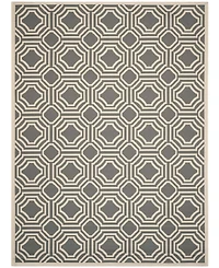 Safavieh Courtyard CY6112 Anthracite and Beige 8' x 11' Outdoor Area Rug
