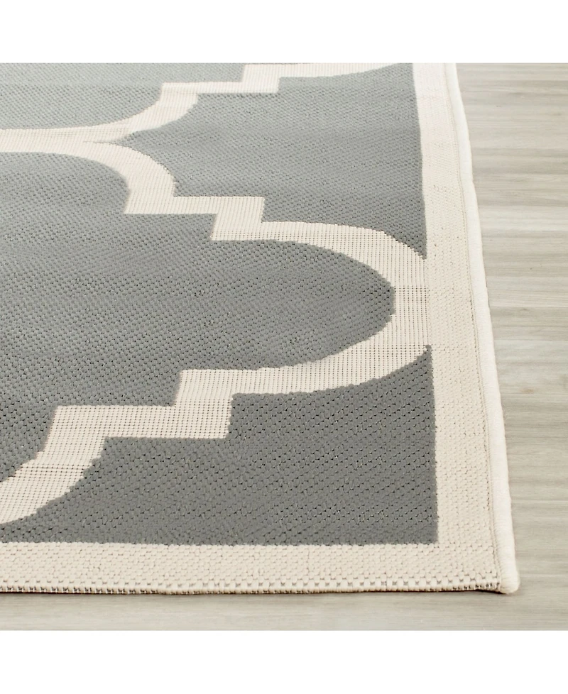 Safavieh Courtyard CY6243 Gray and Beige 5'3" x 7'7" Sisal Weave Outdoor Area Rug