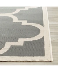 Safavieh Courtyard CY6243 Gray and Beige 5'3" x 7'7" Sisal Weave Outdoor Area Rug