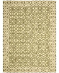Safavieh Courtyard CY6550 Green and Creme 8' x 11' Outdoor Area Rug