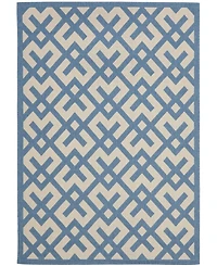 Safavieh Courtyard CY6915 Beige and Blue 5'3" x 7'7" Outdoor Area Rug