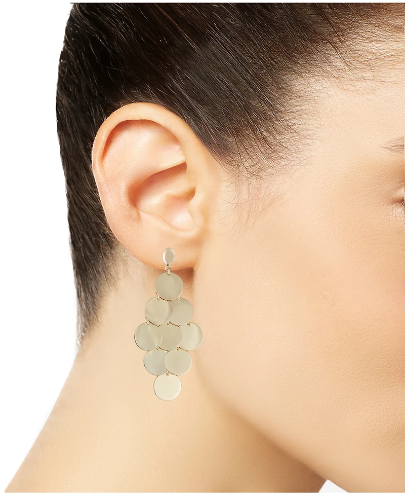 Multi-Disc Dangle Drop Earrings in 14k Gold-Plated Sterling Silver
