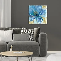 Courtside Market Nigella Blue Gallery-Wrapped Canvas Wall Art - 16" x 16"