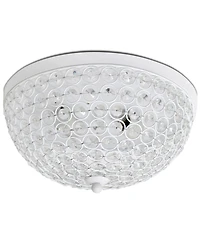 Elegant Designs 2 Light Elipse Crystal Flush Mount Ceiling Light