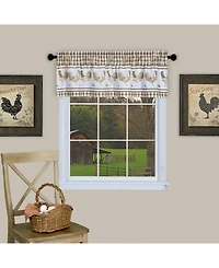 Achim Barnyard Gingham Kitchen Window Valance, 58" x 14"