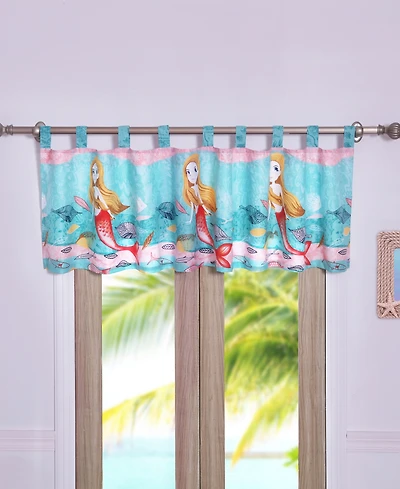 Greenland Home Fashion Mermaid High Quality Polyester Fabric Curtain Valance With 3" Rod Pocket - Multi 84x21"