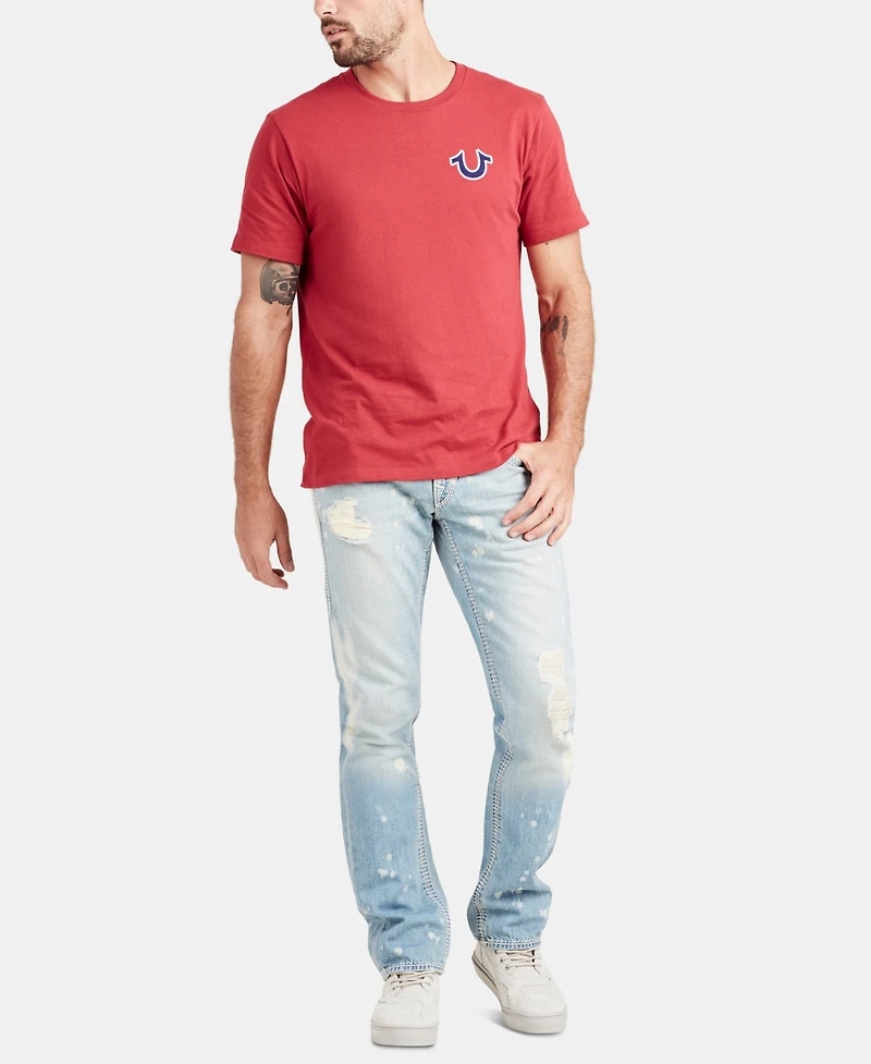 True Religion Men's Buddha Logo Crewneck Short Sleeve T-shirt