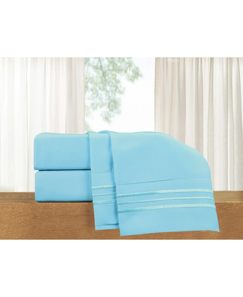 Elegant Comfort Luxury Soft Solid -Pc. Sheet Set