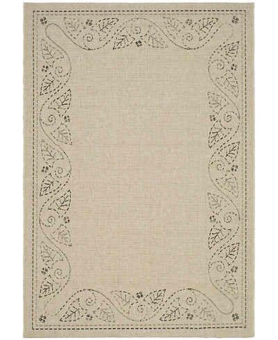 Safavieh Courtyard CY1677 Sand and Black 8' x 11' Outdoor Area Rug