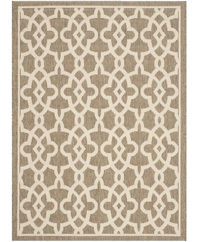 Safavieh Courtyard CY6071 Mocha and Beige 8' x 11' Outdoor Area Rug