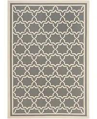 Safavieh Courtyard CY6916 Anthracite and Beige 5'3" x 7'7" Outdoor Area Rug