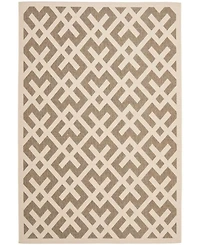Safavieh Courtyard CY6915 Brown and Bone 8' x 11' Outdoor Area Rug