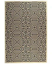 Safavieh Courtyard CY2962 Sand and Black 5'3" x 7'7" Sisal Weave Outdoor Area Rug