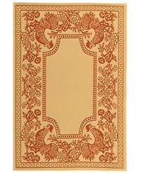 Safavieh Courtyard CY3305 Natural and Red 8' x 11' Sisal Weave Outdoor Area Rug