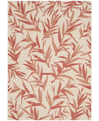 Safavieh Courtyard CY7425 Beige and Terracotta 5'3" x 7'7" Sisal Weave Outdoor Area Rug