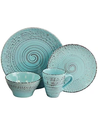 Elama Malibu Waves 16 Pc. Dinnerware Set, Service for 4