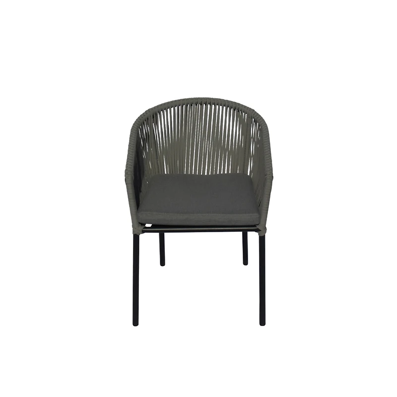 Courtyard Casual Osborne Aluminum Outdoor Dining Chairs, 2 Piece Set with Cushions