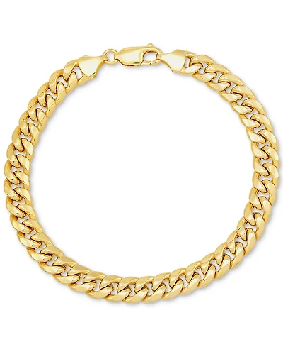 Lightweight Men's Miami Cuban Link 8-1/2" Bracelet (7mm) in 10k Gold