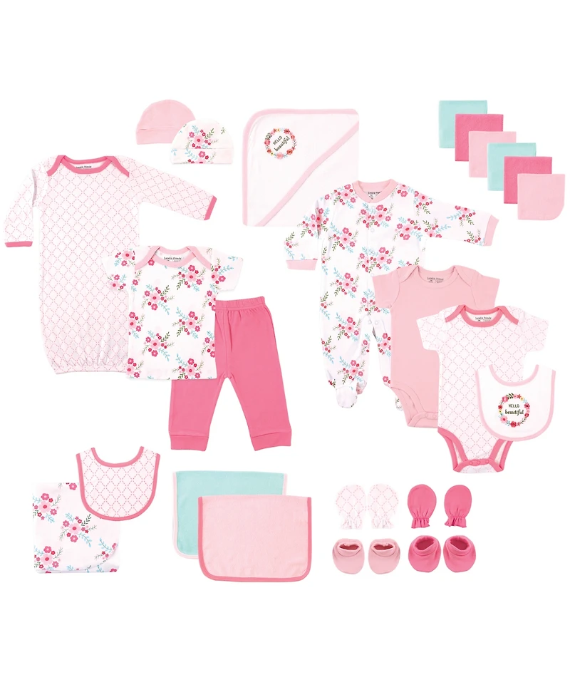 Luvable Friends Baby Girls Layette Gift Cube