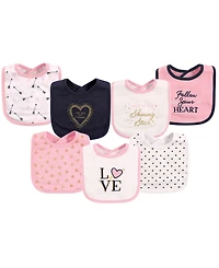 Hudson Baby Infant Girl Cotton Bibs, Veggies, One