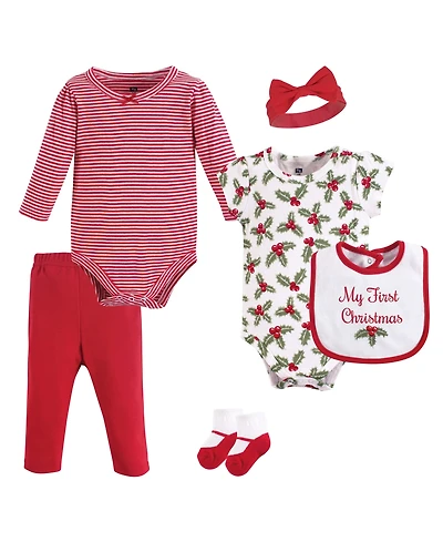 Hudson Baby Girls 6pc Layette Set