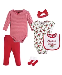 Hudson Baby Girls 6pc Layette Set