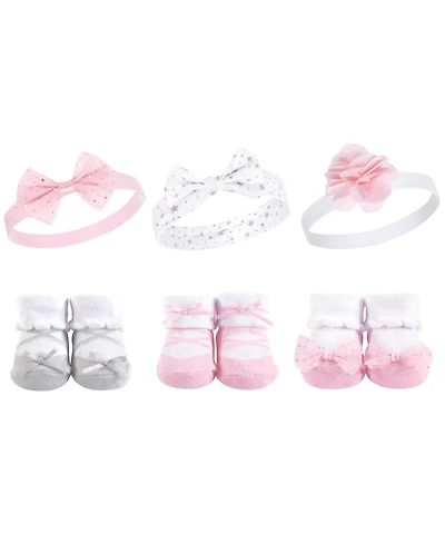 Hudson Baby Girls Delightful Duo Gift Headband and Socks