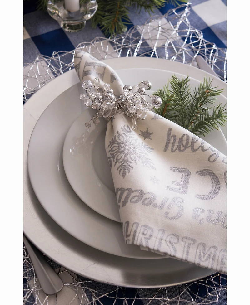 Multi Bead Napkin Ring, Set of 6