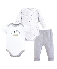 Hudson Baby Girls Cotton Bodysuit and Pant