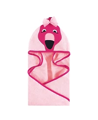 Hudson Baby Girls Cotton Animal Face Hooded Towel