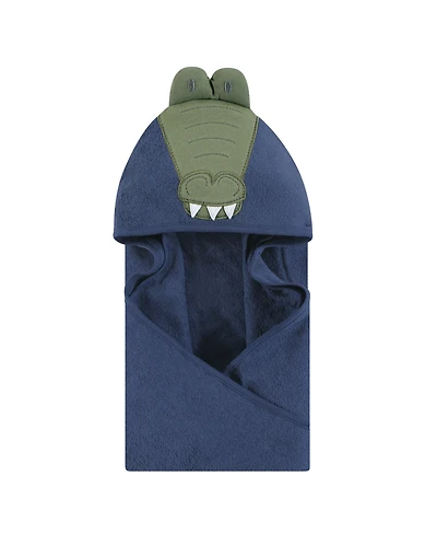Hudson Baby Boys Cotton Hooded Critter Wrap