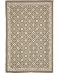 Safavieh Courtyard CY7810 Dark Beige and Beige 5'3" x 7'7" Outdoor Area Rug