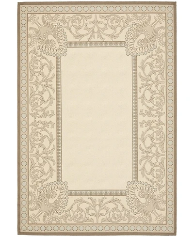 Safavieh Courtyard CY7514 Beige and Dark Beige 5'3" x 7'7" Sisal Weave Outdoor Area Rug
