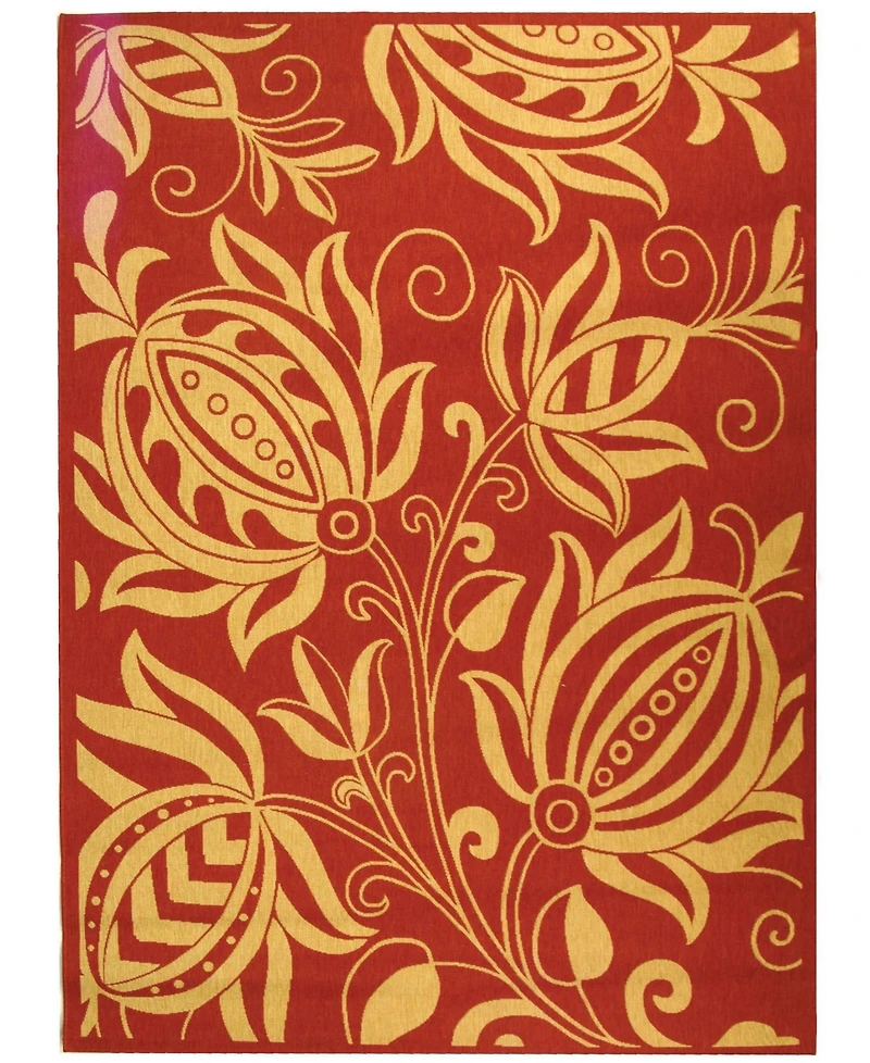 Safavieh Courtyard CY2961 Red and Natural 8' x 11' Outdoor Area Rug