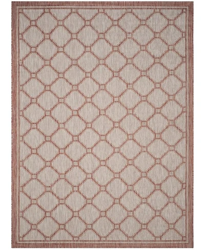 Safavieh Courtyard CY8474 Red and Beige 8' x 11' Sisal Weave Outdoor Area Rug