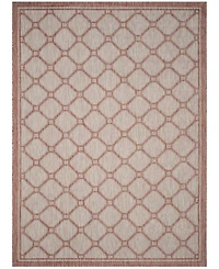 Safavieh Courtyard CY8474 Red and Beige 8' x 11' Sisal Weave Outdoor Area Rug