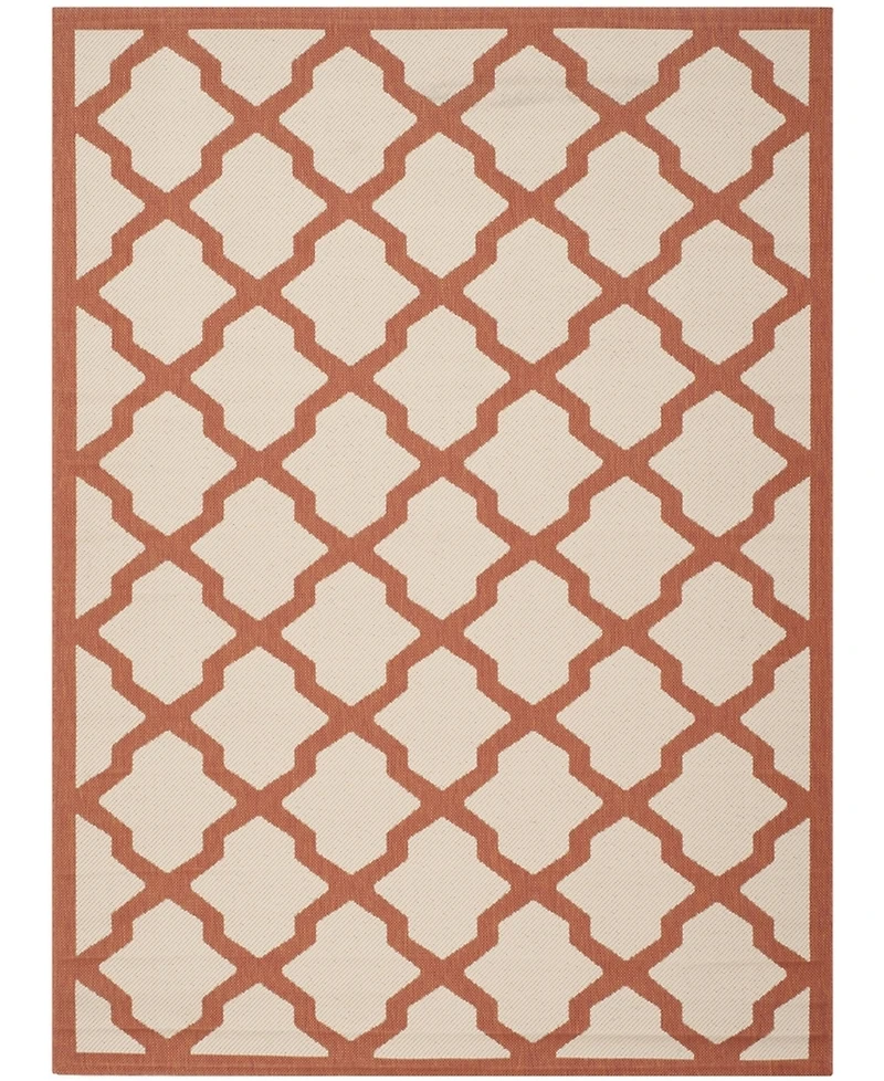 Safavieh Courtyard CY6903 Beige and Terracotta 5'3" x 7'7" Sisal Weave Outdoor Area Rug