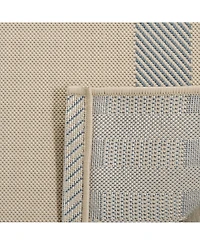 Safavieh Courtyard CY6201 Beige and Blue 5'3" x 7'7" Outdoor Area Rug