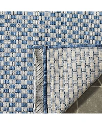 Safavieh Courtyard CY8653 Light and Light Gray 5'3" x 7'7" Sisal Weave Outdoor Area Rug