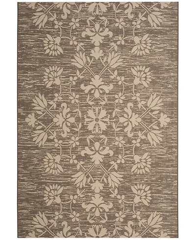 Safavieh Courtyard CY6064 Dark Beige and Beige 5'3" x 7'7" Sisal Weave Outdoor Area Rug